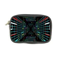 Seamless 3d Animation Digital Futuristic Tunnel Path Color Changing Geometric Electrical Line Zoomin Coin Purse by Mariart