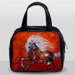 Steampunk, Wonderful Wild Steampunk Horse Classic Handbags (2 Sides) by FantasyWorld7