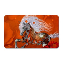 Steampunk, Wonderful Wild Steampunk Horse Magnet (rectangular) by FantasyWorld7