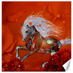 Steampunk, Wonderful Wild Steampunk Horse Canvas 20  X 20   by FantasyWorld7