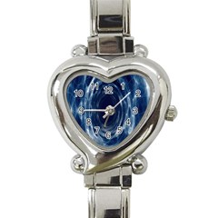 Worm Hole Line Space Blue Heart Italian Charm Watch by Mariart