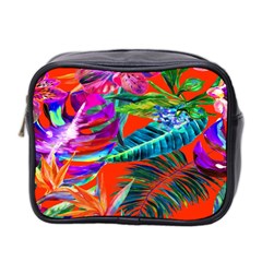 Aloha Hawaiian Flower Floral Sexy Summer Orange Mini Toiletries Bag 2-side by Mariart