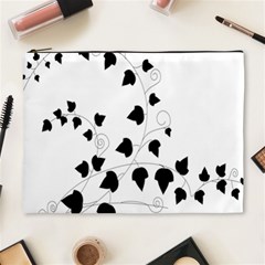 Black Leaf Cosmetic Bag (xl) by Mariart