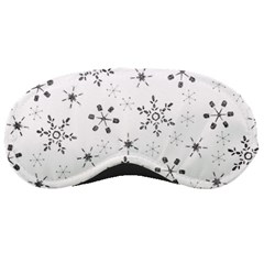 Black Holiday Snowflakes Sleeping Masks by Mariart