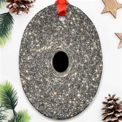 Black Hole Blue Space Galaxy Star Light Oval Ornament (two Sides) by Mariart