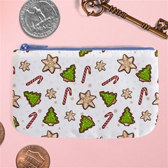 Ginger Cookies Christmas Pattern Large Coin Purse by Valentinaart