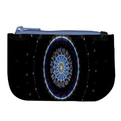 Colorful Hypnotic Circular Rings Space Large Coin Purse by Mariart