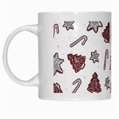 Ginger Cookies Christmas Pattern White Mugs by Valentinaart