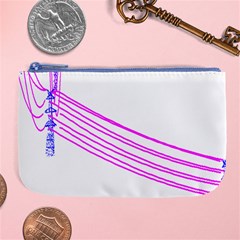 Electricty Power Pole Blue Pink Large Coin Purse by Mariart