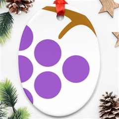 Fruit Grape Purple Ornament (oval) by Mariart