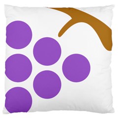 Fruit Grape Purple Large Cushion Case (one Side) by Mariart