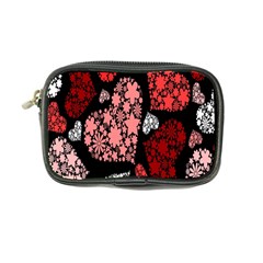 Floral Flower Heart Valentine Coin Purse by Mariart