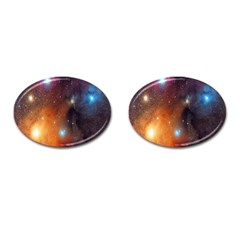 Galaxy Space Star Light Cufflinks (oval) by Mariart