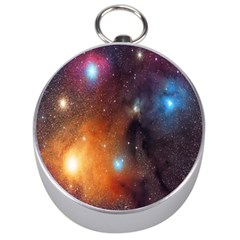 Galaxy Space Star Light Silver Compasses by Mariart