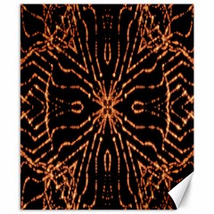 Golden Fire Pattern Polygon Space Canvas 8  X 10  by Mariart