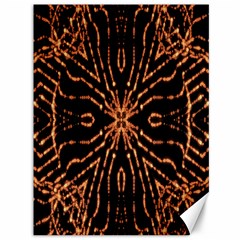 Golden Fire Pattern Polygon Space Canvas 36  X 48   by Mariart