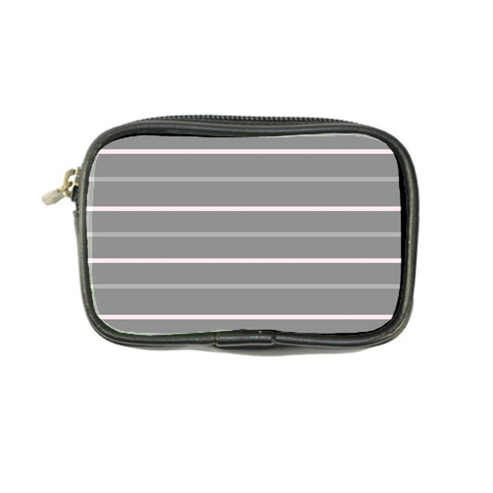 Horizontal Line Grey Pink Coin Purse