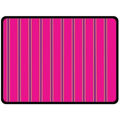 Pink Line Vertical Purple Yellow Fushia Fleece Blanket (large)  by Mariart