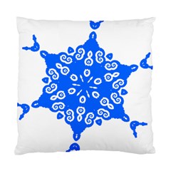 Snowflake Art Blue Cool Polka Dots Standard Cushion Case (two Sides) by Mariart