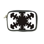 Snowflakes Black Coin Purse Front