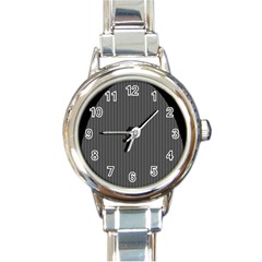 Space Line Grey Black Round Italian Charm Watch by Mariart