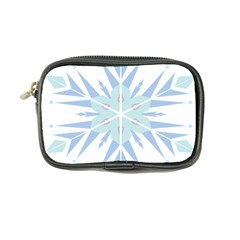 Snowflakes Star Blue Triangle Coin Purse by Mariart