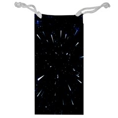 Space Warp Speed Hyperspace Through Starfield Nebula Space Star Line Light Hole Jewelry Bag by Mariart