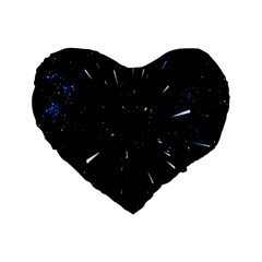 Space Warp Speed Hyperspace Through Starfield Nebula Space Star Line Light Hole Standard 16  Premium Heart Shape Cushions by Mariart