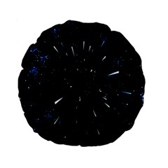 Space Warp Speed Hyperspace Through Starfield Nebula Space Star Line Light Hole Standard 15  Premium Flano Round Cushions by Mariart