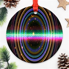 Spectrum Space Line Rainbow Hole Round Ornament (two Sides) by Mariart