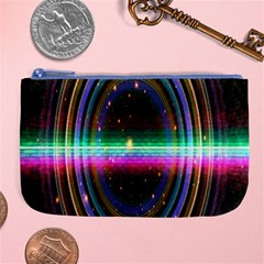 Spectrum Space Line Rainbow Hole Large Coin Purse by Mariart