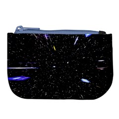 Space Warp Speed Hyperspace Through Starfield Nebula Space Star Hole Galaxy Large Coin Purse by Mariart