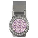 Vegetable Cabbage Purple Flower Money Clips (CZ)  Front