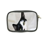 Cat Face Cute Black White Animals Coin Purse Back