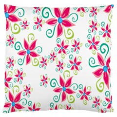 Flower Beauty Sexy Rainbow Sunflower Pink Green Blue Standard Flano Cushion Case (two Sides) by Mariart