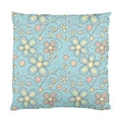 Flower Blue Butterfly Bird Yellow Floral Sexy Standard Cushion Case (two Sides) by Mariart