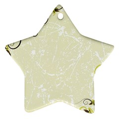 Flower Star Floral Green Camuflage Leaf Frame Star Ornament (two Sides) by Mariart