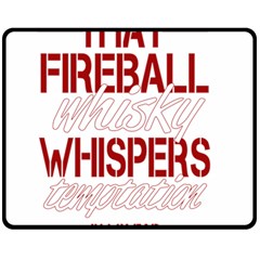 Fireball Whiskey Humor  Fleece Blanket (medium)  by crcustomgifts