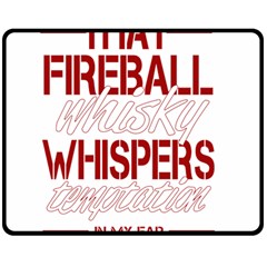 Fireball Whiskey Humor  Double Sided Fleece Blanket (medium)  by crcustomgifts