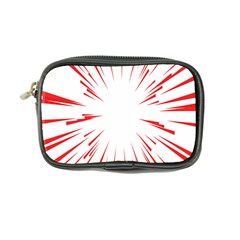 Line Red Sun Arrow Coin Purse by Mariart