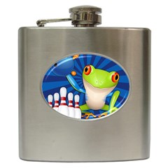 Tree Frog Bowling Hip Flask (6 Oz) by crcustomgifts