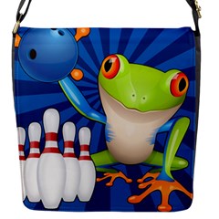 Tree Frog Bowling Flap Messenger Bag (s) by crcustomgifts