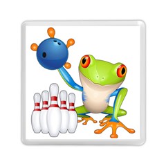 Tree Frog Bowler Memory Card Reader (square)  by crcustomgifts