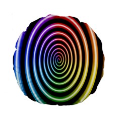 Hypnotic Circle Rainbow Standard 15  Premium Round Cushions by Mariart