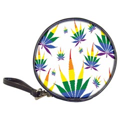 Marijuana Cannabis Rainbow Love Green Yellow Red White Leaf Classic 20-cd Wallets by Mariart