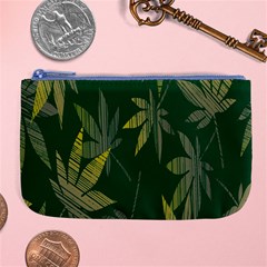 Marijuana Cannabis Rainbow Love Green Yellow Leaf Large Coin Purse by Mariart