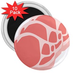 Meat 3  Magnets (10 Pack)  by Mariart