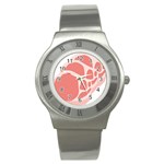 Meat Stainless Steel Watch Front