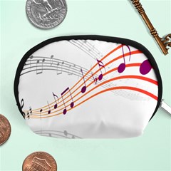 Musical Net Purpel Orange Note Accessory Pouches (medium)  by Mariart