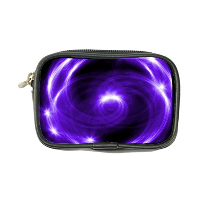 Purple Black Star Neon Light Space Galaxy Coin Purse